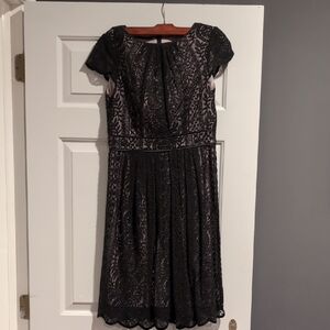 Adrianna Papell Black Lace Dress